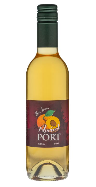 Mrs Jones Apricot Port. Apricot Fruit Port made by Suncrest Jones Family Orchard